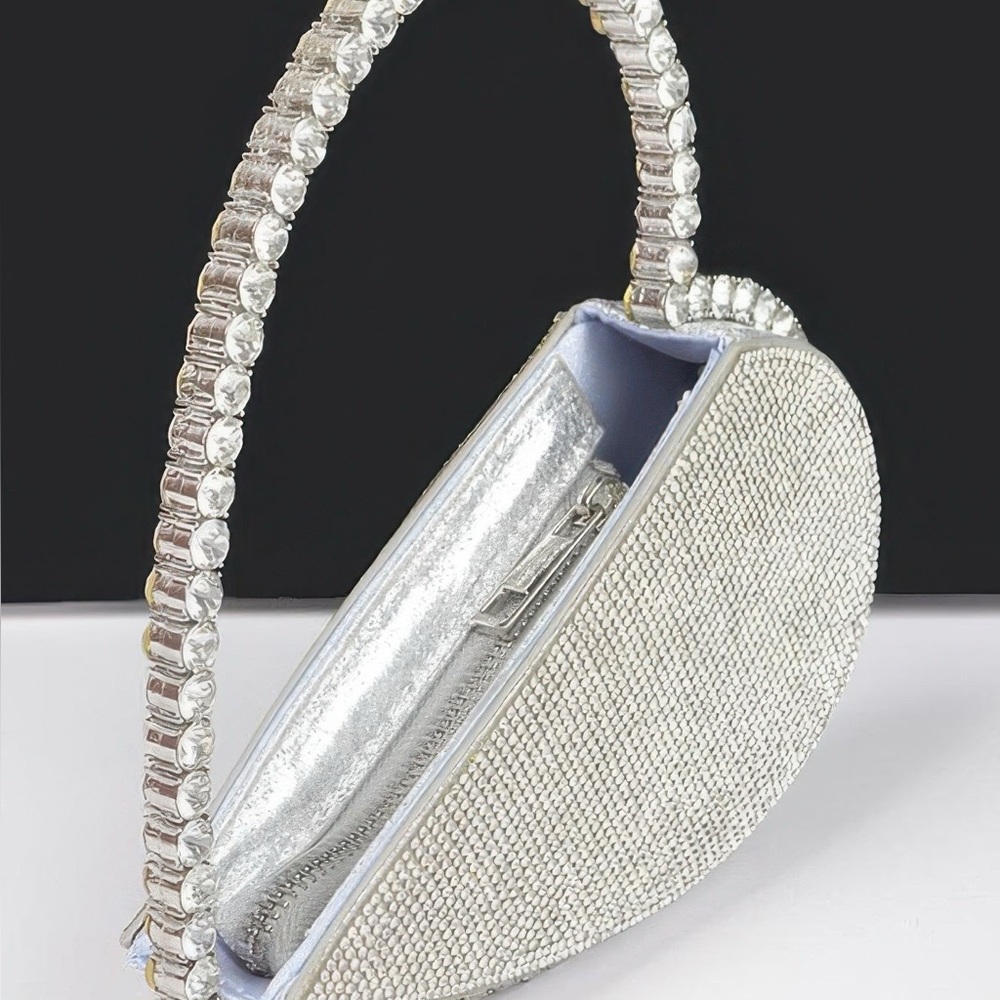 Heart Shape Rhinestone Bag - Picture 3 of 3